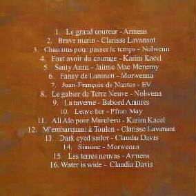 Livre-CD "Autour de la mer", chants de marins, compilation, 68 pages broché, 1 titre Babord Amures